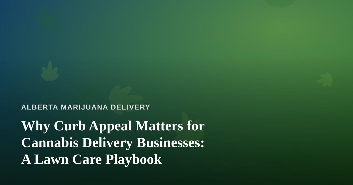 Why Curb Appeal Matters for Cannabis Delivery Businesses: A Lawn Care Playbook